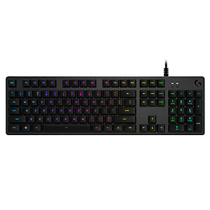 Logitech G G512 CARBON LIGHTSYNC RGB Mechanical Gaming Keyboard with GX Brown switches, Completo (100%), USB, Interruptor mecánico, QWERTY, LED RGB, Carbono 920-009344 Logitech G G512 CARBON LIGHTSYNC RGB Mechanical Gaming Keyboard with GX Brown switches, Completo (100%), USB, Interruptor mecánico, QWERTY, LED RGB, Carbono 920-009344