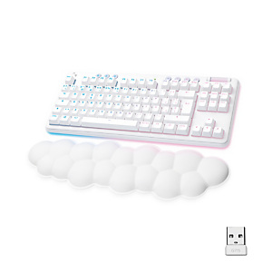 Logitech G G715, Tenkeyless (sin zona numérica) (80 - 87%), RF Wireless + Bluetooth, Interruptor mecánico, QWERTY, LED RGB, Blanco 920-010685 Logitech G G715, Tenkeyless (sin zona numérica) (80 - 87%), RF Wireless + Bluetooth, Interruptor mecánico, QWERTY, LED RGB, Blanco 920-010685