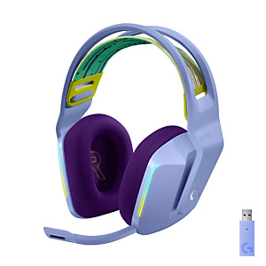 Logitech G G733 LIGHTSPEED Wireless RGB Gaming Headset, Inalámbrico, 20 - 20000 Hz, Juego, 278 g, Auriculares, Lila 981-000890 Logitech G G733 LIGHTSPEED Wireless RGB Gaming Headset, Inalámbrico, 20 - 20000 Hz, Juego, 278 g, Auriculares, Lila 981-000890