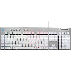 Logitech G G815 - Tactile - White, Taille réelle (100 %), USB, Clavier mécanique, AZERTY, LED RGB, Aluminium, Blanc 920-011356 Logitech G G815 - Tactile - White, Taille réelle (100 %), USB, Clavier mécanique, AZERTY, LED RGB, Aluminium, Blanc 920-011356