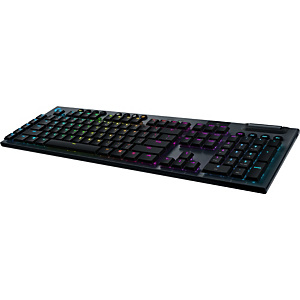 Logitech G G915 LIGHTSPEED Wireless RGB Mechanical Gaming Keyboard - GL Tactile, Completo (100%), RF Wireless + Bluetooth, Interruptor mecánico, QWERTY, LED RGB, Carbono 920-008906