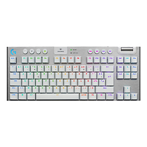 Logitech G G915 X LIGHTSPEED, Avec fil &sans fil, USB + RF Wireless + Bluetooth, Clavier mécanique, AZERTY, LED, Blanc 920-012734 Logitech G G915 X LIGHTSPEED, Avec fil &sans fil, USB + RF Wireless + Bluetooth, Clavier mécanique, AZERTY, LED, Blanc 920-012734