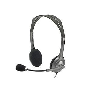 Logitech H110 headset, Casque, Arceau, Bureau/Centre d'appels, Noir, Argent, Binaural, 1,8 m 981-000271 Logitech H110 headset, Casque, Arceau, Bureau/Centre d'appels, Noir, Argent, Binaural, 1,8 m 981-000271