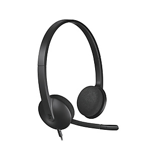 Logitech H340 USB Computer Headset Avec audio numérique, Casque, Arceau, Bureau/Centre d'appels, Noir, Binaural, 1,8 m 981-000475