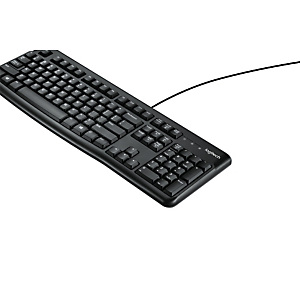 Logitech K120 Corded Keyboard, Taille réelle (100 %), Avec fil, USB, QWERTY, Noir 920-002508 Logitech K120 Corded Keyboard, Taille réelle (100 %), Avec fil, USB, QWERTY, Noir 920-002508