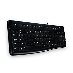 Logitech Keyboard K120 for Business, Taille réelle (100 %), Avec fil, USB, QWERTZ, Noir 920-002645 Logitech Keyboard K120 for Business, Taille réelle (100 %), Avec fil, USB, QWERTZ, Noir 920-002645