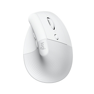 Logitech Lift for Business, Droitier, Conception verticale, Optique, RF Sans fil + Bluetooth, 4000 DPI, Blanc 910-006496 Logitech Lift for Business, Droitier, Conception verticale, Optique, RF Sans fil + Bluetooth, 4000 DPI, Blanc 910-006496