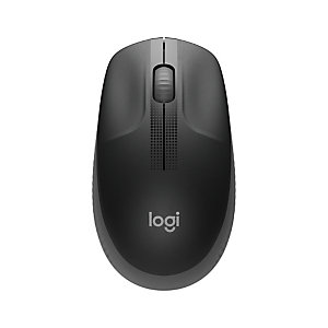 Logitech M190 Full-Size Wireless Mouse, Ambidextre, Optique, RF sans fil, 1000 DPI, Anthracite, Noir 910-005905