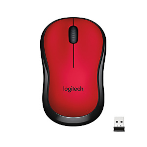 Logitech M220 Silent, Ambidextro, Óptico, RF inalámbrico, 1000 DPI, Negro, Rojo 910-004880 Logitech M220 Silent, Ambidextro, Óptico, RF inalámbrico, 1000 DPI, Negro, Rojo 910-004880