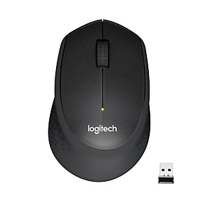 Logitech M330 Silent Plus, Droitier, Mécanique, RF sans fil, 1000 DPI, Noir 910-004909