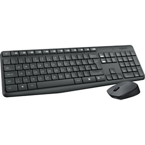 Logitech MK235 Combo de teclado y ratón, inalámbricos, nano receptor USB-A, versión española, negros, 920-007919 Logitech MK235 Combo de teclado y ratón, inalámbricos, nano receptor USB-A, versión española, negros, 920-007919
