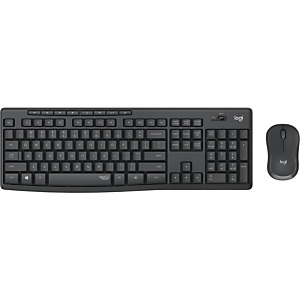 Logitech MK295 Silent Wireless Combo, Completo (100%), USB, QWERTY, Grafito, Ratón incluido 920-009798