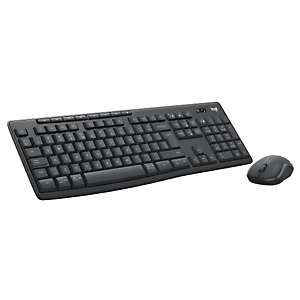 Logitech MK370 Combo for Business, Sans fil, RF sans fil + Bluetooth, Clavier à membrane, QWERTY, Graphite, Souris incluse 920-012077 Logitech MK370 Combo for Business, Sans fil, RF sans fil + Bluetooth, Clavier à membrane, QWERTY, Graphite, Souris incluse 920-012077
