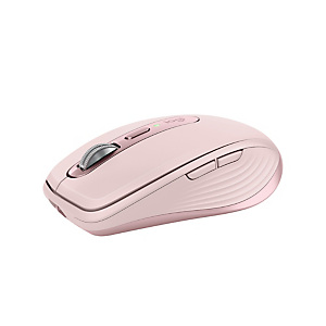 Logitech MX Anywhere 3S, mano derecha, Laser, RF Wireless + Bluetooth, 8000 DPI, Rosa 910-006931