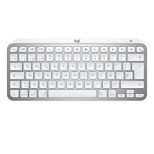Logitech MX Keys Mini For Mac Minimalist Wireless Illuminated Keyboard, Mini, Bluetooth, Switch de tecla de tijera, QWERTY, LED, Gris 920-010523