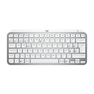 Logitech MX Keys Mini, Mini, RF Wireless + Bluetooth, QWERTY, LED, Aluminio, Blanco 920-010491 Logitech MX Keys Mini, Mini, RF Wireless + Bluetooth, QWERTY, LED, Aluminio, Blanco 920-010491