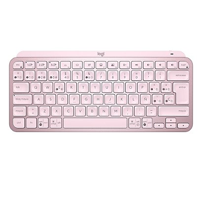 Logitech MX Keys Mini Minimalist Wireless Illuminated Keyboard, RF Wireless + Bluetooth, Rosa 920-010813 - 1