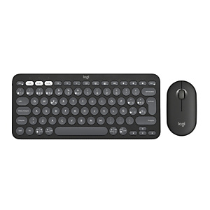 Logitech Pebble 2 Combo, Mini, RF Wireless + Bluetooth, QWERTY, Grafito, Ratón incluido 920-012227 Logitech Pebble 2 Combo, Mini, RF Wireless + Bluetooth, QWERTY, Grafito, Ratón incluido 920-012227
