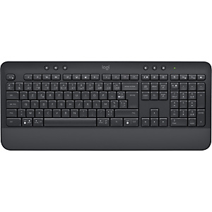 Logitech Signature K650, Completo (100%), RF Wireless + Bluetooth, Interruptor de membrana, AZERTY, Grafito 920-010914 Logitech Signature K650, Completo (100%), RF Wireless + Bluetooth, Interruptor de membrana, AZERTY, Grafito 920-010914