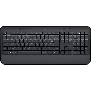 Logitech Signature K650, Completo (100%), RF Wireless + Bluetooth, Interruptor de membrana, AZERTY, Grafito 920-010914