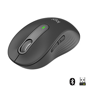 Logitech Signature M650 for Business, mano derecha, Óptico, RF inalámbrica + Bluetooth, 4000 DPI, Grafito 910-006274