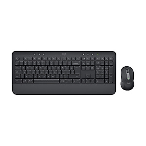 Logitech Signature MK650 Combo For Business, Completo (100%), RF Wireless + Bluetooth, Interruptor de membrana, QWERTY, Grafito, Ratón incluido 920-010999