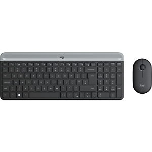 Logitech Slim Wireless Keyboard and Mouse Combo MK470, Completo (100%), RF inalámbrico, QWERTY, Grafito, Ratón incluido 920-009260 Logitech Slim Wireless Keyboard and Mouse Combo MK470, Completo (100%), RF inalámbrico, QWERTY, Grafito, Ratón incluido 920-009260