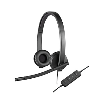 Logitech USB Headset H570e Stereo, Alámbrico, Oficina/Centro de llamadas, 31,5 - 20000 Hz, 111 g, Auriculares, Negro 981-000575