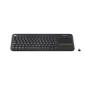 Logitech Wireless Touch Keyboard K400 Plus, Completo (100%), Inalámbrico, RF inalámbrico, AZERTY, Negro 920-007129 Logitech Wireless Touch Keyboard K400 Plus, Completo (100%), Inalámbrico, RF inalámbrico, AZERTY, Negro 920-007129