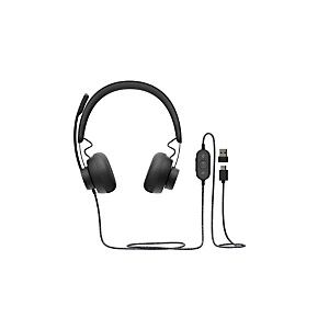 Logitech Zone Wired UC, Alámbrico, Llamadas/Música, 20 - 16000 Hz, 211 g, Auriculares, Grafito 981-000870 Logitech Zone Wired UC, Alámbrico, Llamadas/Música, 20 - 16000 Hz, 211 g, Auriculares, Grafito 981-000870