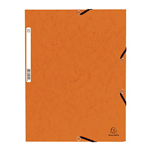 Lot de 10 Chemises à élastique 3 rabats Exacompta coloris orange Lot de 10 Chemises à élastique 3 rabats Exacompta coloris orange