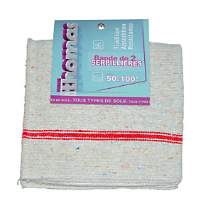 Lot de 15 serpillières Tradition 50 x 100 cm Lot de 15 serpillières Tradition 50 x 100 cm