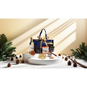 Lot de 5 Cabas Douceur - Panier gourmand 11 éléments - Cabas bleu satiné et doré - Coffret Cadeau Festif et Raffiné Lot de 5 Cabas Douceur - Panier gourmand 11 éléments - Cabas bleu satiné et doré - Coffret Cadeau Festif et Raffiné