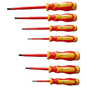 Lot de 7 tournevis isolés Safetool Lot de 7 tournevis isolés Safetool