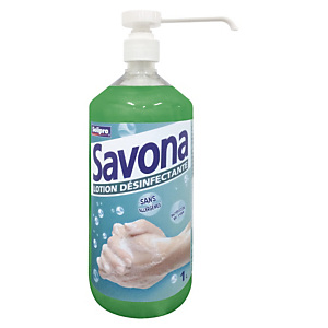 Lotion désinfectante Savona, flacon-pompe de 1 L Lotion désinfectante Savona, flacon-pompe de 1 L