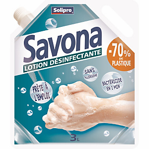 Lotion désinfectante Savona, sachet de 3 L Lotion désinfectante Savona, sachet de 3 L