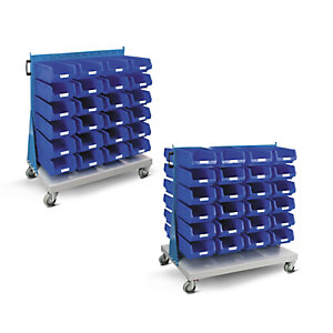 Louvred panel trolley kit with containers