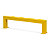 Low level protection straight barrier, yellow, 300 x 800mm - 1