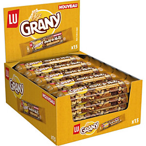 LU Grany Barre aux amandes, cacahuètes grillées et chocolat au lait 35 g - Lot de 15