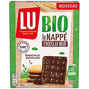 LU le Nappé biscuits Bio chocolat noir - Boîte de 120g