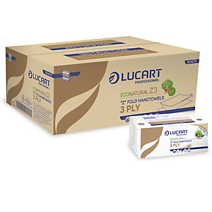 LUCART Asciugamani piegati a Z EcoNatural Plastic Free  - pacco da 198 pezzi