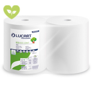 LUCART Bobina asciugatutto Eco 800 Joint, 800 strappi, 2 veli, Goffratura micro, Bianco (confezione 2 pezzi) LUCART Bobina asciugatutto Eco 800 Joint, 800 strappi, 2 veli, Goffratura micro, Bianco (confezione 2 pezzi)