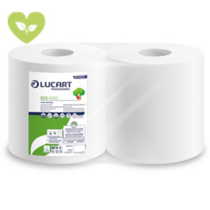 LUCART Bobina asciugatutto industriale Eco 800, 800 strappi, 2 veli, Goffratura micro, Bianco (confezione 2 pezzi) LUCART Bobina asciugatutto industriale Eco 800, 800 strappi, 2 veli, Goffratura micro, Bianco (confezione 2 pezzi)