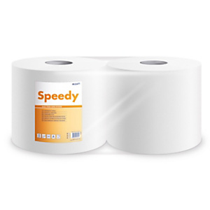 LUCART Bobina industriale con estrazione centrale Speedy Wiper, 800 strappi, 2 veli, Goffratura micro, Bianco (confezione 2 pezzi) LUCART Bobina industriale con estrazione centrale Speedy Wiper, 800 strappi, 2 veli, Goffratura micro, Bianco (confezione 2 pezzi)