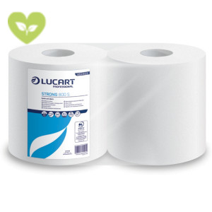 LUCART Bobina multiuso Linea Strong, 800 strappi, 2 veli, Finitura Goffrata, Bianco (confezione 2 pezzi) LUCART Bobina multiuso Linea Strong, 800 strappi, 2 veli, Finitura Goffrata, Bianco (confezione 2 pezzi)