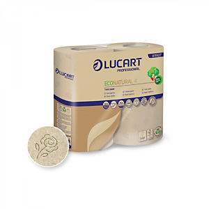 LUCART Carta igienica in rotolo EcoNatural 4, 2 veli, Naturale (confezione 4 pezzi) LUCART Carta igienica in rotolo EcoNatural 4, 2 veli, Naturale (confezione 4 pezzi)