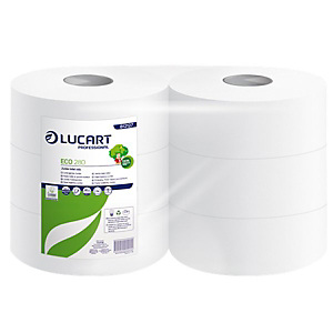 LUCART Carta igienica Maxi Jumbo Eco 360, 2 veli, Bianca. LUCART Carta igienica Maxi Jumbo Eco 360, 2 veli, Bianca.