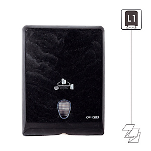 LUCART Distributeur essuie-mains enchevêtrés Lucart EcoNatural noir LUCART Distributeur essuie-mains enchevêtrés Lucart EcoNatural noir