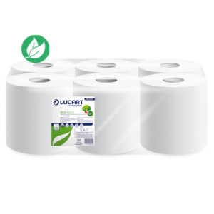 Lucart Essuie-mains pour la cuisine 450S double épaisseur gaufré - 450 feuilles - 852243 - Blanc - Lot de 6 rouleaux Lucart Essuie-mains pour la cuisine 450S double épaisseur gaufré - 450 feuilles - 852243 - Blanc - Lot de 6 rouleaux