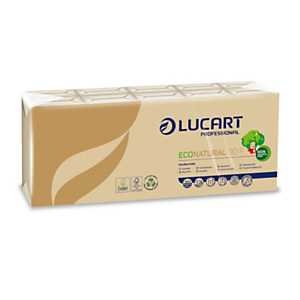 LUCART Fazzoletti Econatural 90, 4 veli, 9 fogli, Naturale, (confezione 10 pacchetti) LUCART Fazzoletti Econatural 90, 4 veli, 9 fogli, Naturale, (confezione 10 pacchetti)